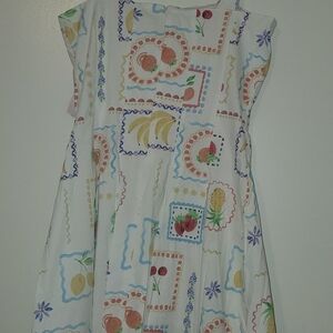 Avec Les Filles Vibrant Fruit Pattern Mini Dress